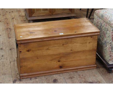 Stained pine trunk, 40cm high by 76cm wide by 37cm deep.
