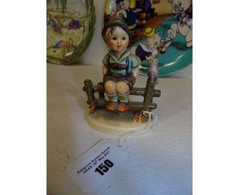 A Goebel/Hummel Figure - Boy on Fence.