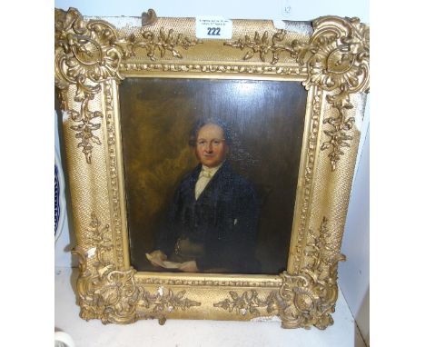 19th Century Irish School,  Portrait of a Gentleman. In a moulded gilt frame, 10 x 8 inches.