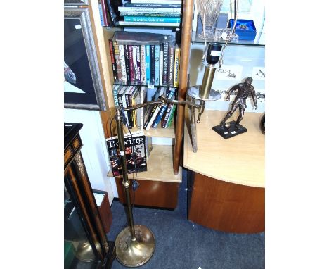 A Modern Brass Reading Lamp.