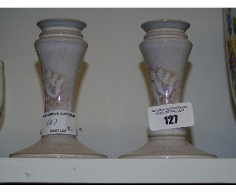 A Pair of Modern Ceramic Candle Holders.