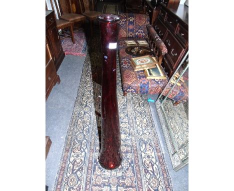 A Very Large Ruby Glass Glass Floor-Standing Vase.