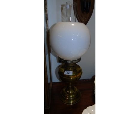 A Brass Oil Lamp.