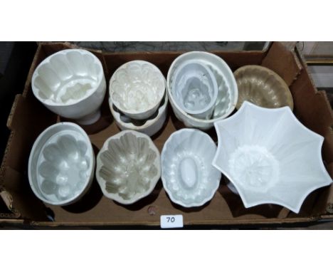 A box of ceramic moulds