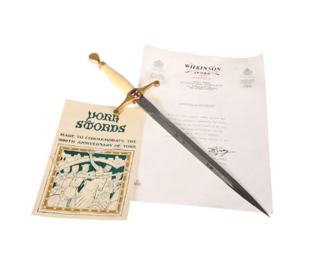 THE YORK POIGNARD, A COMMEMORATIVE DAGGER BY WILKINSON SWORD LTD., to commemorate the 1900th anniversary of the foundation of
