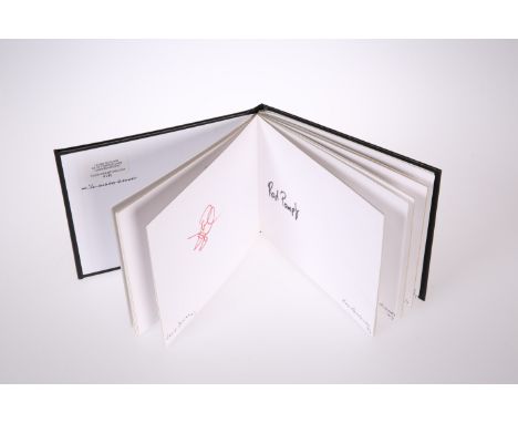 AN AUTOGRAPH ALBUM,&nbsp;numbered 165, containing circa 60 signatures collected in person by Laurie Butcher in 1999, these au