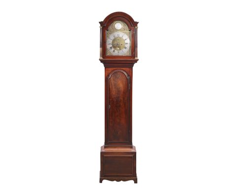 A GEORGE III MAHOGANY EIGHT-DAY LONGCASE CLOCK, SIGNED M.A. COLES, LONDON, the 11 3/4-inch break-arch brass dial, signed in t