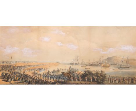 AFTER P.J. NAFTEL, "THE LANDING OF HER MOST GRACIOUS MAJESTY THE QUEEN AT THE HARBOUR OF REFUGE, ALDERNEY 9TH AUGUST 1854", l