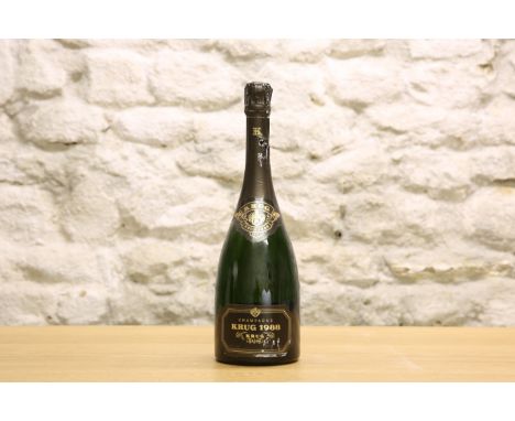 1 BOTTLE CHAMPAGNE KRUG BRUT VINTAGE 1988,&nbsp;(minor damage to capsule and label).