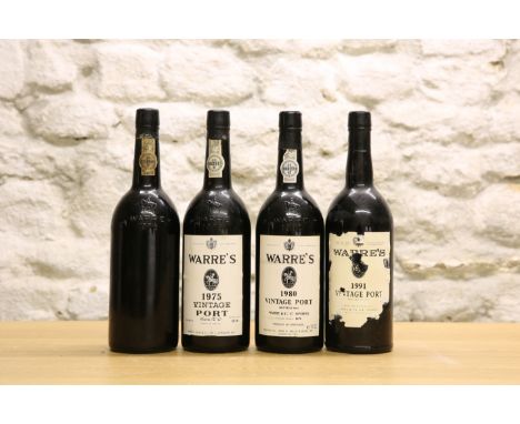 4 BOTTLES COLLECTION WARRE'S VINTAGE PORT,&nbsp;comprising: 2 bottles Warre Vintage 1975, 1 bottle Warre Vintage Port 1980 an