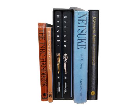 A group of reference books relating to netsuke and inro; Davey, N. NetsukeBushell, R. The Inro HandbookHutt, J. Japanese Nets