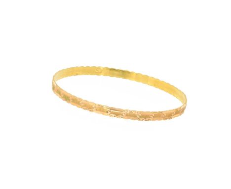 A Bangle, stamped '21', diameter 6.4cmGross weight 10.5 grams