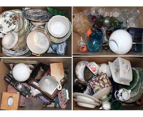 A Collection of Pottery, China, Glass and other Collectables, 19th century and later, including studio glass, lustreware, pea