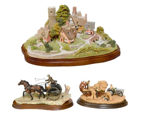 Border Fine Arts 'The Country Doctor' (Man and Gig), model No. JH63 by Ray Ayres, limited edition 944/1250, on wood base, wit