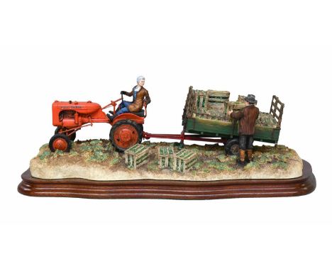 Border Fine Arts 'Cut and Crated' (Allis Chalmers Tractor), model No. B0649 by Ray Ayres, limited edition 216/2001, on wood b