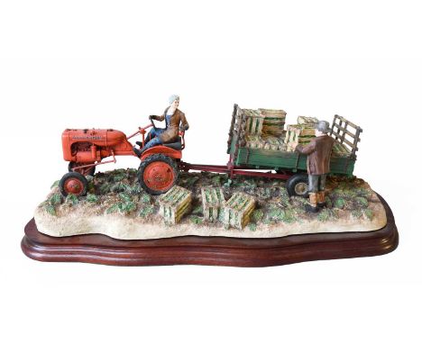 Border Fine Arts 'Cut and Crated' (Allis Chalmers Tractor), model No. B0649 by Ray Ayres, limited edition 103/2001, on wood b