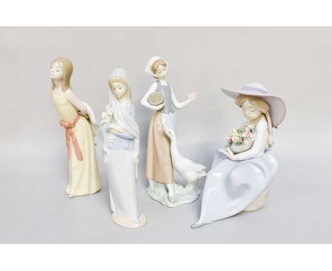 Four Lladro Porcelain Figures