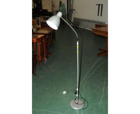 Silver coloured floor lamp 