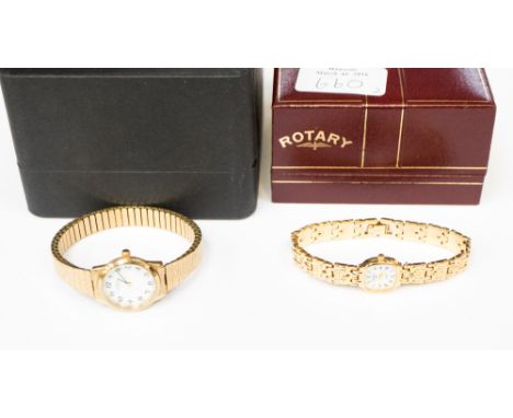 Two ladies' Rotary boxed wristwatches 