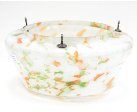 A 1930s style glass light shade 