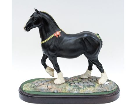 A Royal Doulton 'Champion Shire Horse' DA237 'Peak Stones Lady Margaret', with plinth 