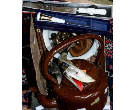 Chamber pot, kettle, metal ware, Royal Worcester, etc 