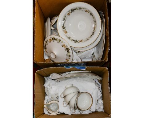 Ceramics including Royal Doulton 'Larchmont' part dinner set, tureens etc and Bavarian part tea set 