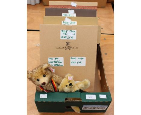 A Steiff 2002 limited edition 'GALeria Kaufhof' commemorative Teddy bear, brown tipped mohair, no. 57, model no. 671135, heig