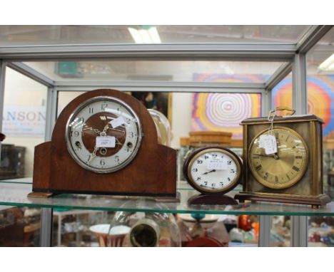 An Enfiled Westminster chime, circa early 1950, together with a Metamec 1960/70 working mantle clock H.A.C. Wurtenburg (3) 
