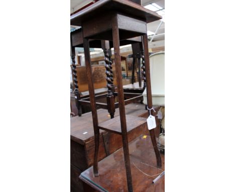 Two plant stands, with lamp base (3)