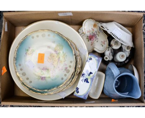 Royal Crown Derby 'Posies' trinket dishes, saltglaze jug, snuff bottles etc (1 box)