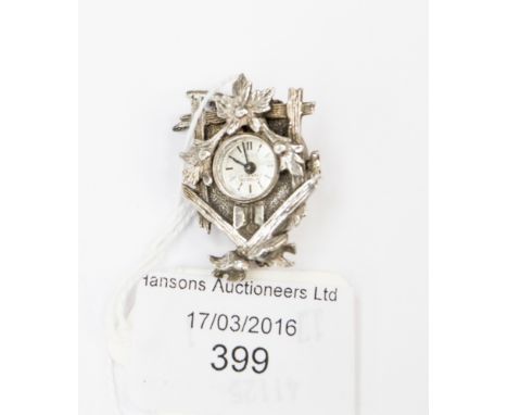 Early 20th Century nurse's watch in form of cuckoo clock 