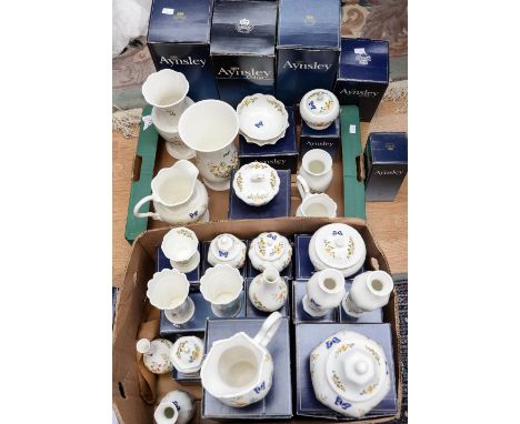Two boxes of boxed Aynsley ceramics to include a lamp tea caddy, charm box etc (2)