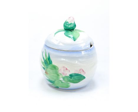 A Clarice Cliff Newport pottery preserve pot and cover 