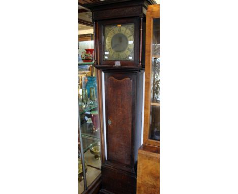 An 18th Century oak longcase clock, 30 hour, the brass dial with black Roman numerals, inscribed 'J Sillito, Uttoxeter'