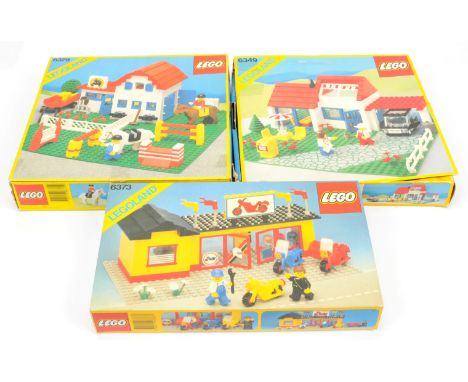 Lego Vintage group of Legoland sets (1) 6349 Classic Town Vacation House (2) 6379 Riding School &amp; Stables (3) 6373 Auto R