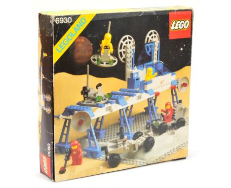 Vintage Lego Space Series 6930 Space Supply Station - includes base, instructions and plastic cover - Good to Excellent but n