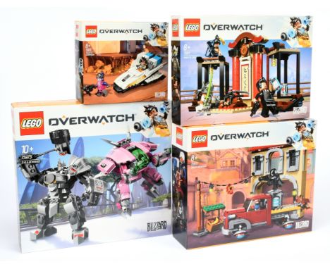 Lego Overwatch x 4 sets 75970 Tracer vs. Widowmaker, 75971 Hanzo vs. Genji, 75972 Dorado Showdown, 75973 D.VA & Reinhardt, al