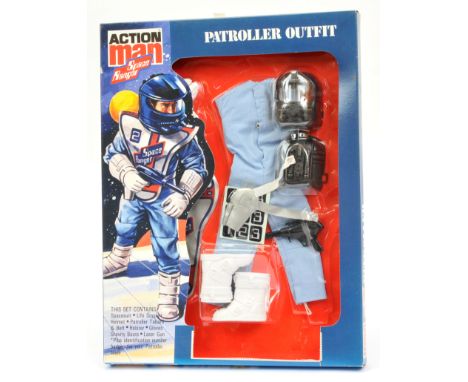 Palitoy Action Man vintage Space Ranger Patroller Outfit, comprising suit, helmet, tabard with holster, laser gun, gloves, Ne