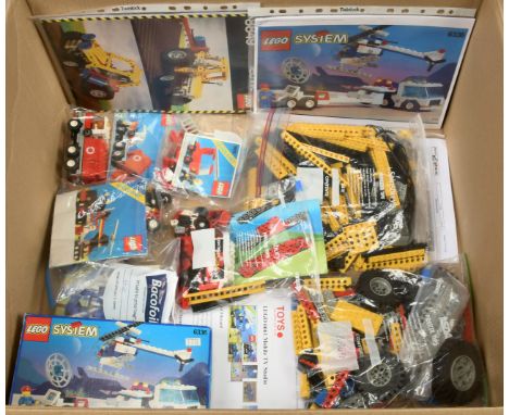 Lego mixed group (1) Technic 8849 Tractor with original instructions (2) Technic 8094 Control Center (3) 6336 Launch Response