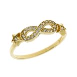 Ring 1,74g 585/- Gelbgold mit Zirkonia, Ringgröße ca. 56