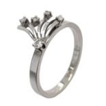 Ring 2,80g 585/- Weißgold mit 5 Diamanten zus. ca. 0,08 ct., Ringgröße ca. 54