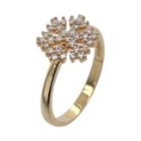 Ring 2,46g 585/- Gelbgold mit Zirkonia, Ringgröße ca. 55