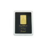 0,5g Goldbarren 999/- Gelbgold