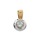 Anhänger 0,67g 585/- Gelbgold und Weißgold mit Diamant ca. 0,08 ct.