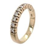 Ring 5,72g 585/- Gelbgold mit 10 Diamanten zus. ca. 0,40 ct., Ringgröße ca. 61