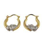 Creolen 0,87g 333/- Gelbgold und Weißgold