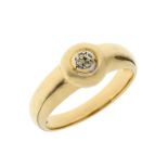 Ring 4,00g 585/- Gelbgold mit 4 Diamanten zus. ca. 0,04 ct., Ringgröße ca. 54