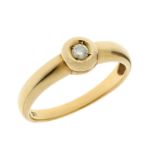 Ring 3,16g 585/- Gelbgold mit Diamant ca. 0,08 ct., Ringgröße ca. 57