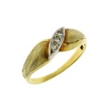 Ring 2,78g 585/- Gelbgold mit 3 Diamanten zus. ca. 0,03 ct., Ringgröße ca. 57